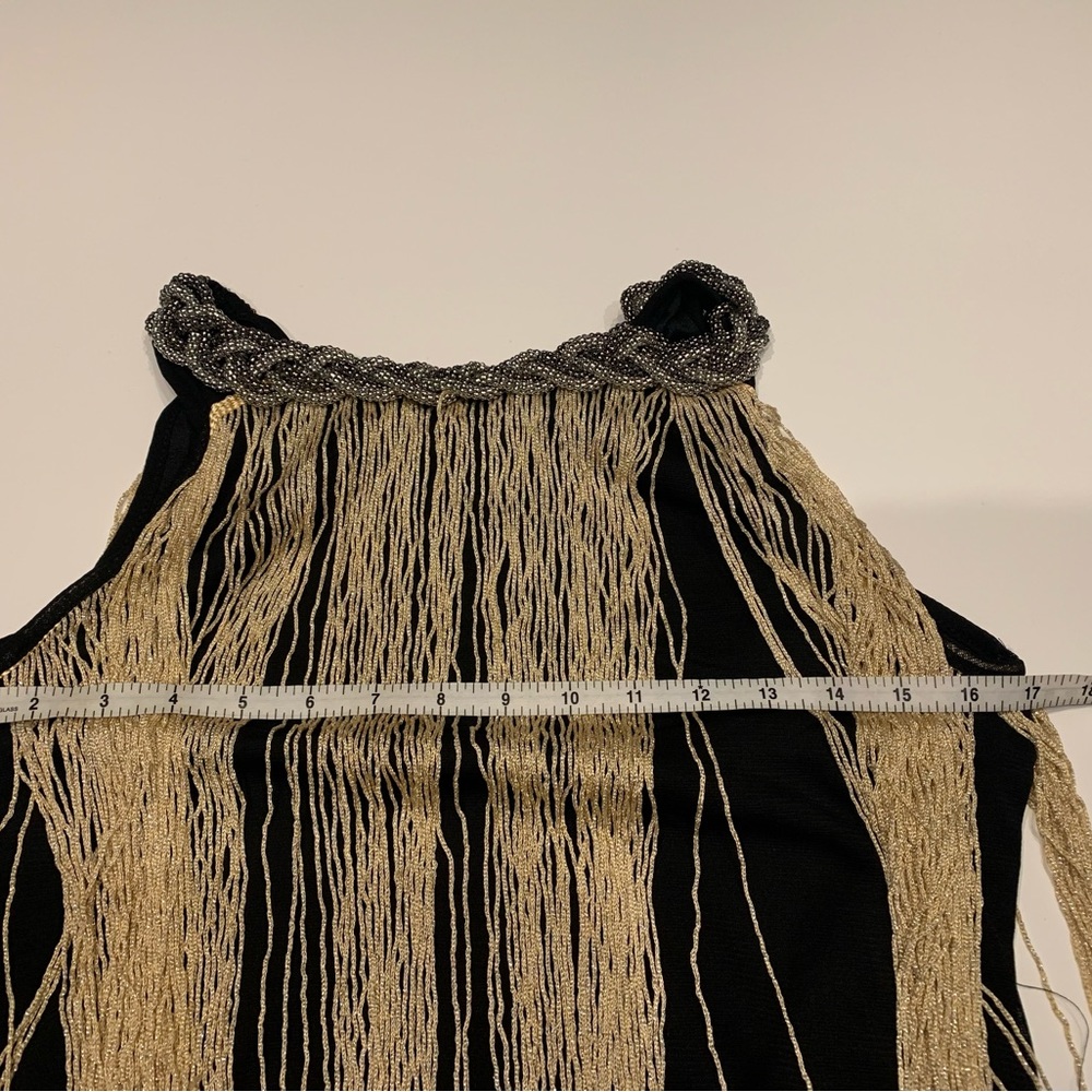 Sleeveless halterneck fashion sexy fringed dress